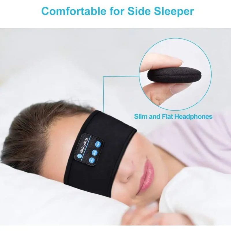 Bluetooth Schlafende Kopfhörer Sport Stirnband Dünn weich elastisch komfortabel drahtlose Musik Kopfhörer Augen maske für Seitens chläfer