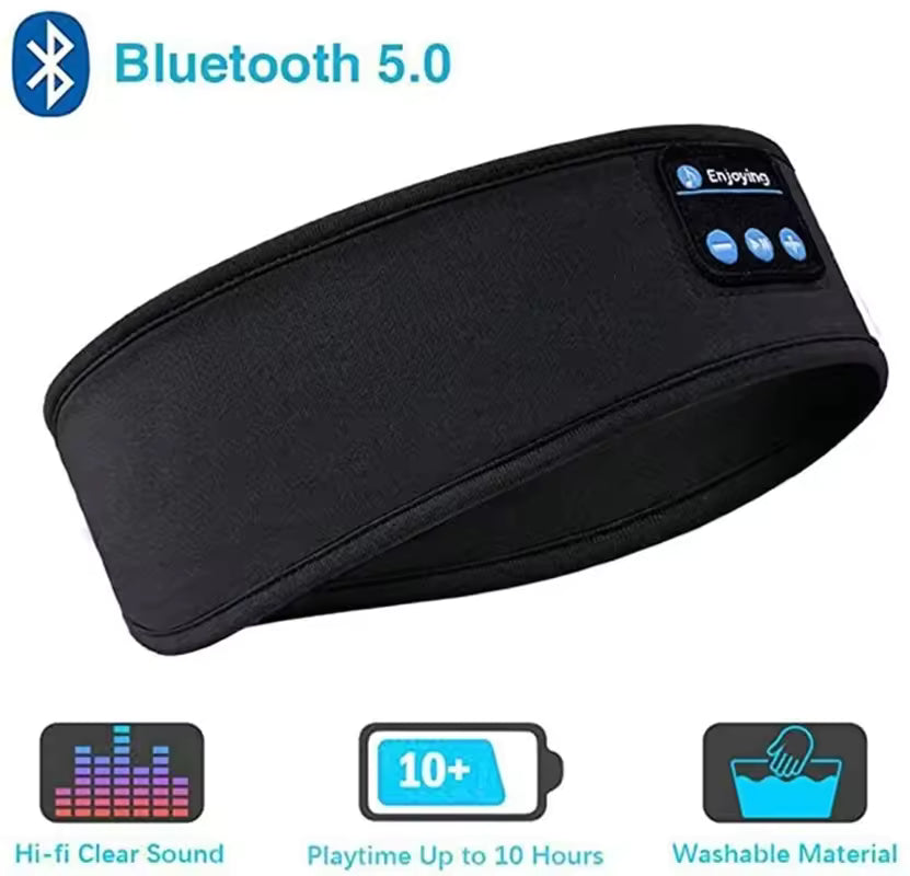 Bluetooth Schlafende Kopfhörer Sport Stirnband Dünn weich elastisch komfortabel drahtlose Musik Kopfhörer Augen maske für Seitens chläfer